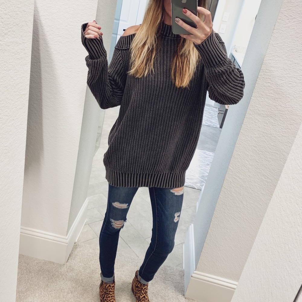NWT Free People Open Back & Shoulders Sweater
